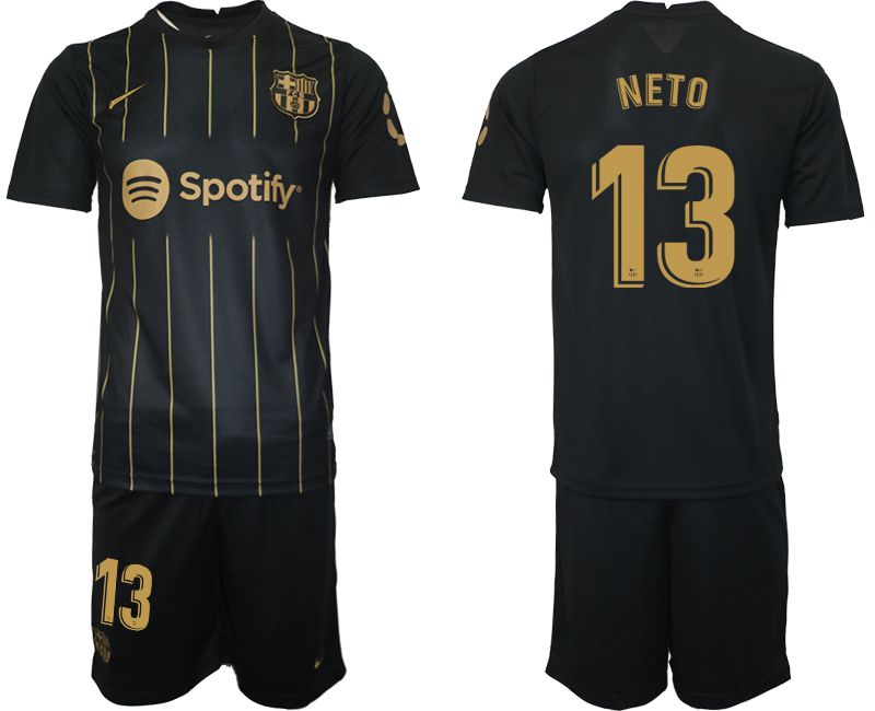 Men 2022-2023 Club Barcelona Black away #13 Soccer Jersey->barcelona jersey->Soccer Club Jersey